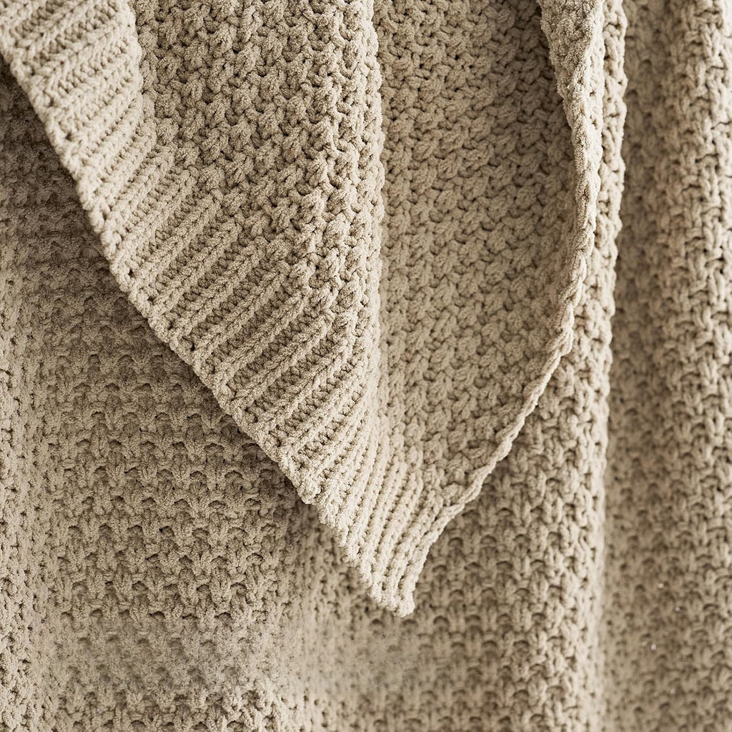 Chunky Chenille Sand Dune Throw Blanket