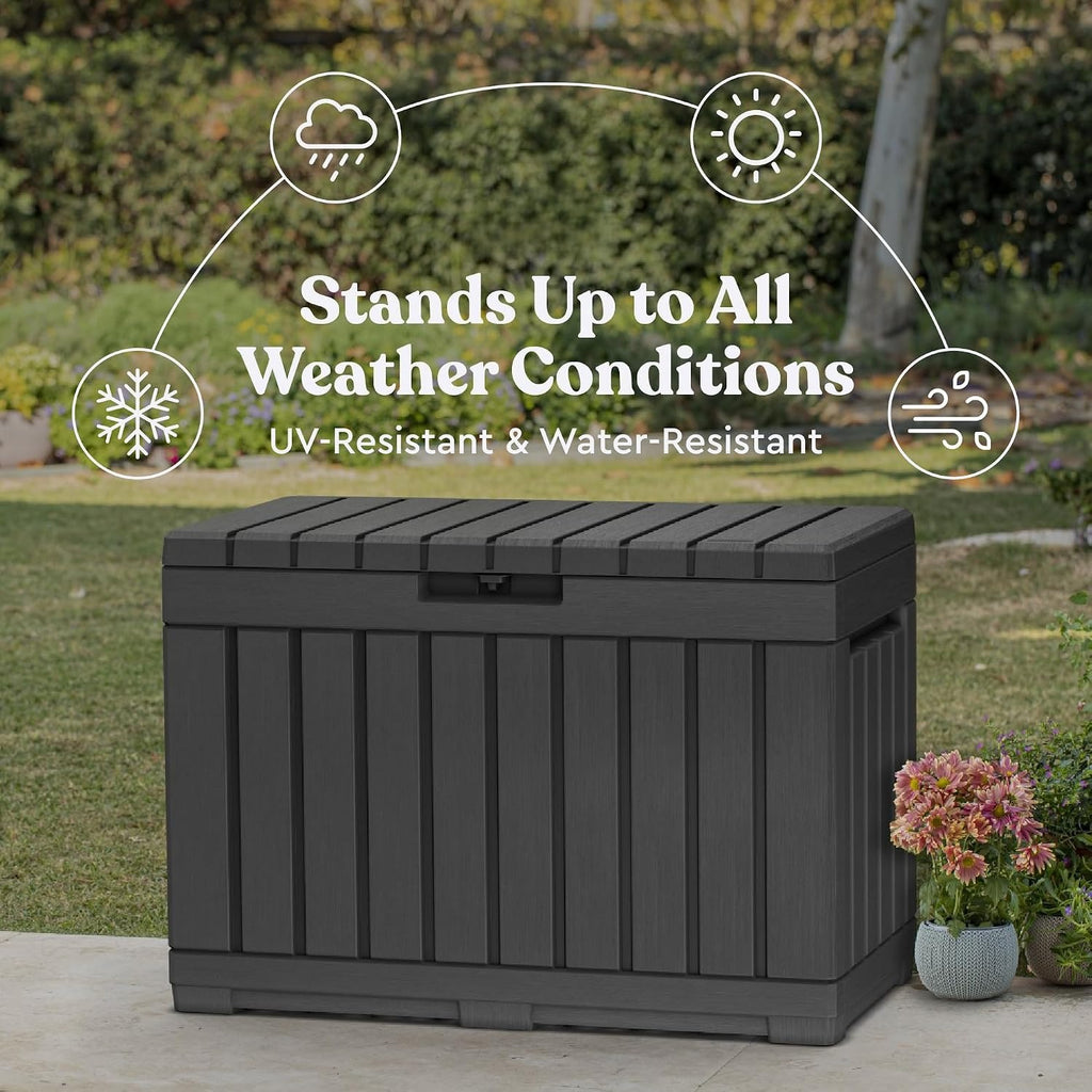 50 Gal Grey Outdoor Storage Box