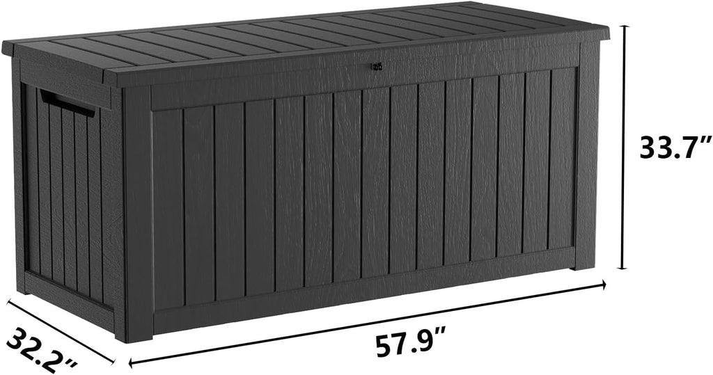 270 Gallon Black Outdoor Storage Box