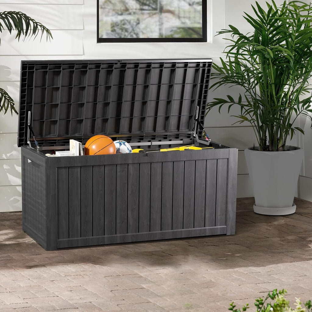 270 Gallon Black Outdoor Storage Box