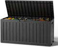 85 Gallon Black Resin Outdoor Storage Box