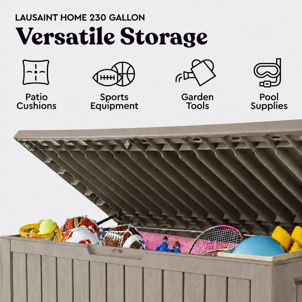 230 Gallon Grey Outdoor Storage Box