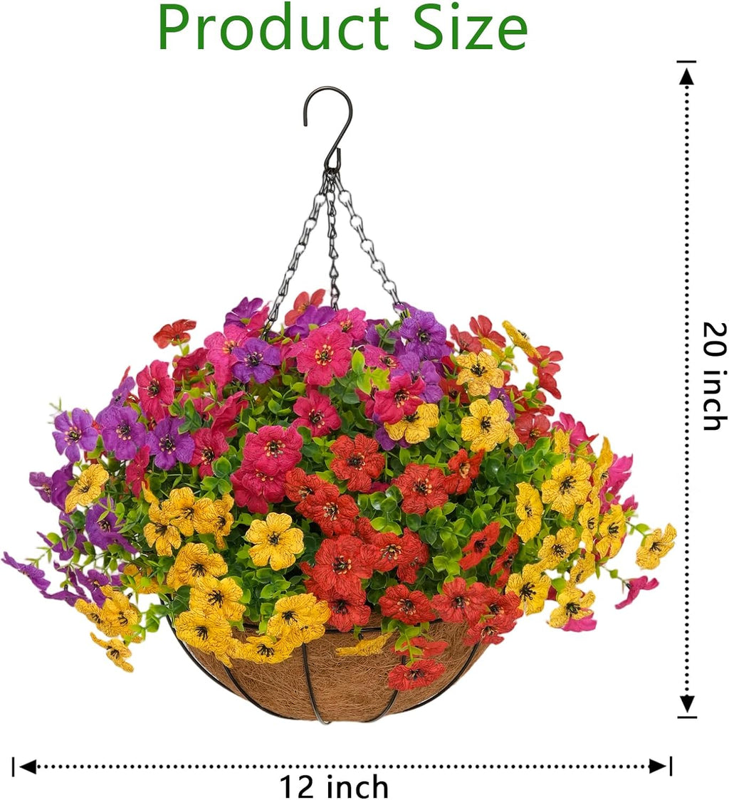 Artificial Hanging Flower Baskets 2 Set