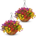 Artificial Hanging Flower Baskets 2 Set