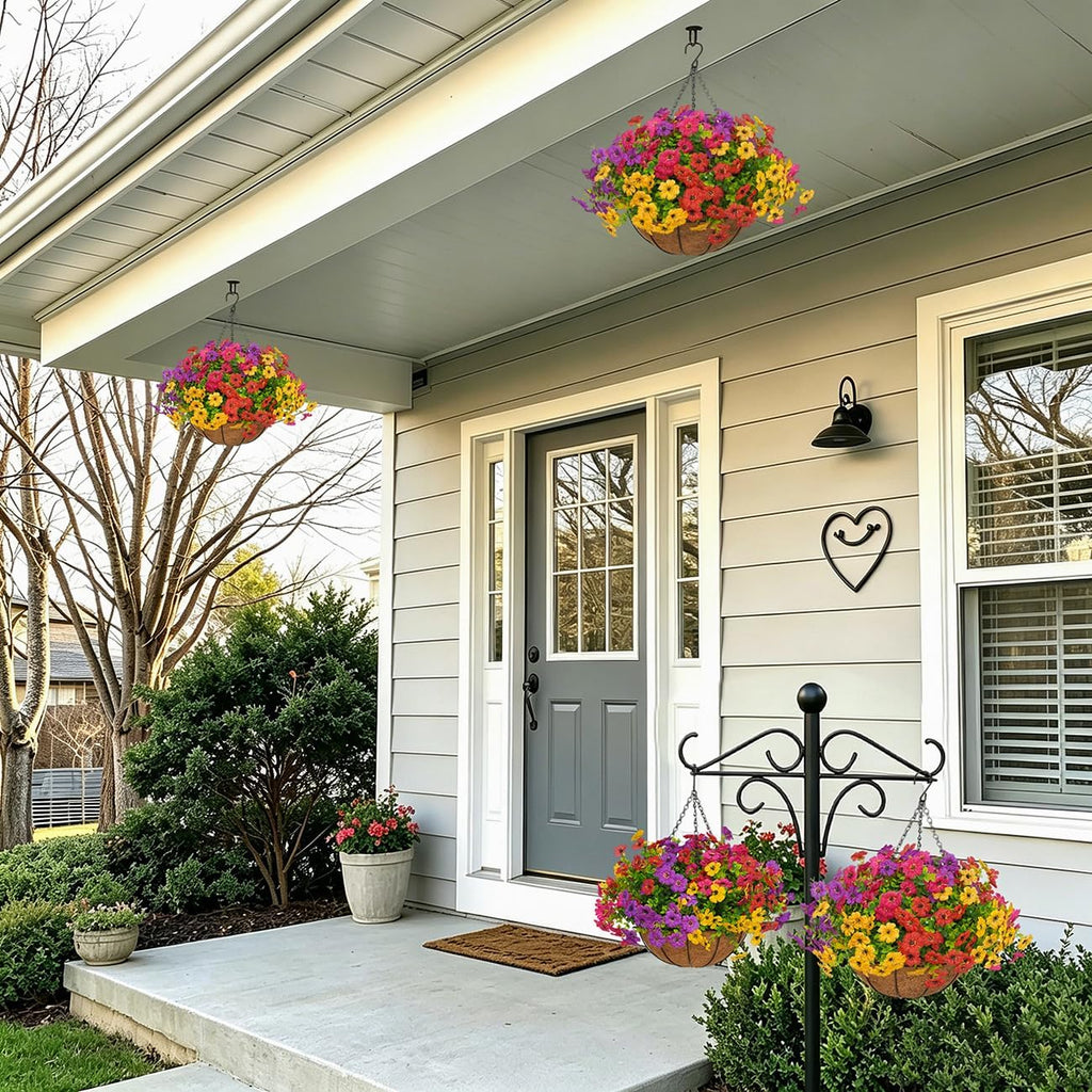 Artificial Hanging Flower Baskets 2 Set