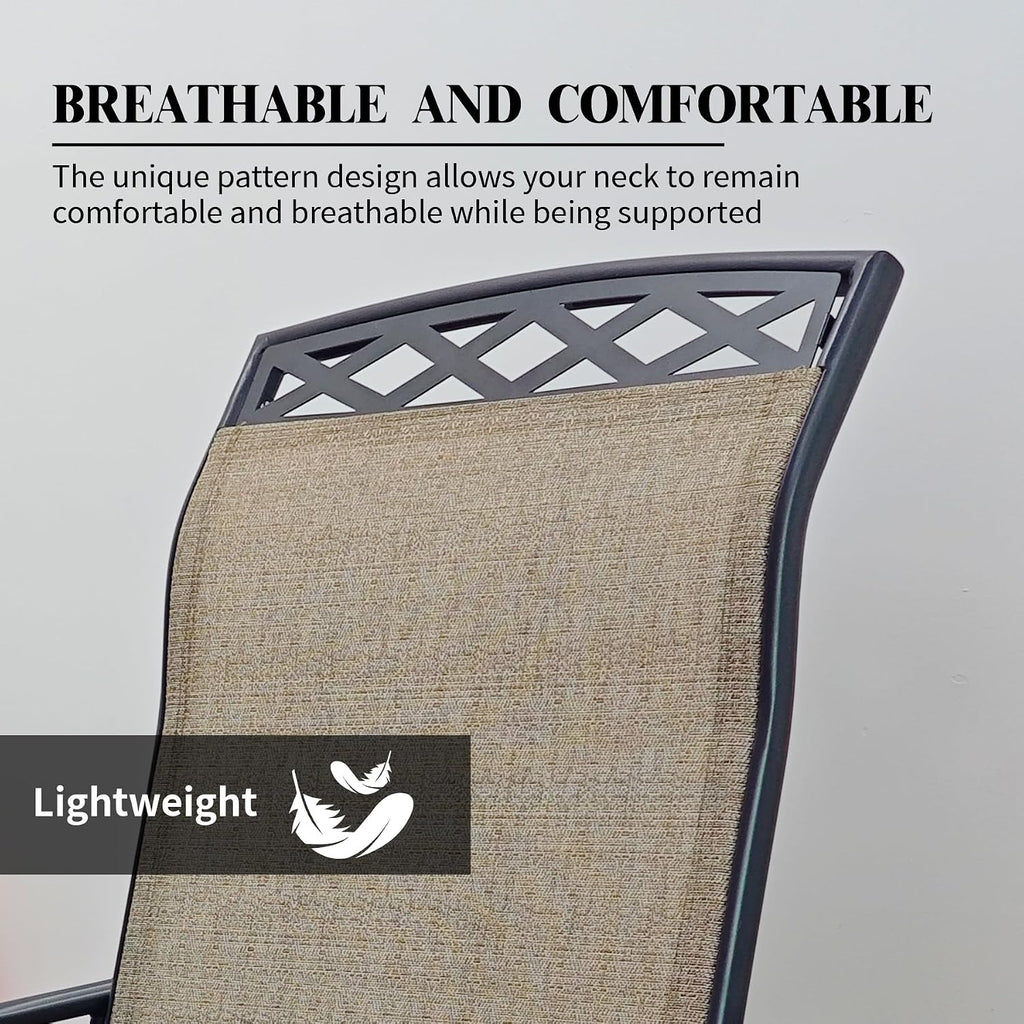 Textilene Swivel Patio Chair U Brown