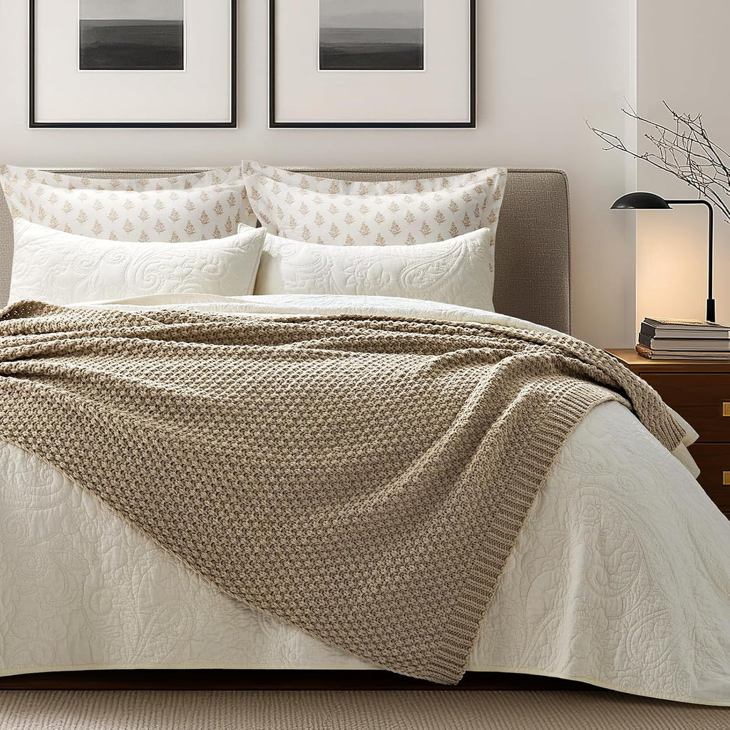 Chunky Chenille Sand Dune Throw Blanket