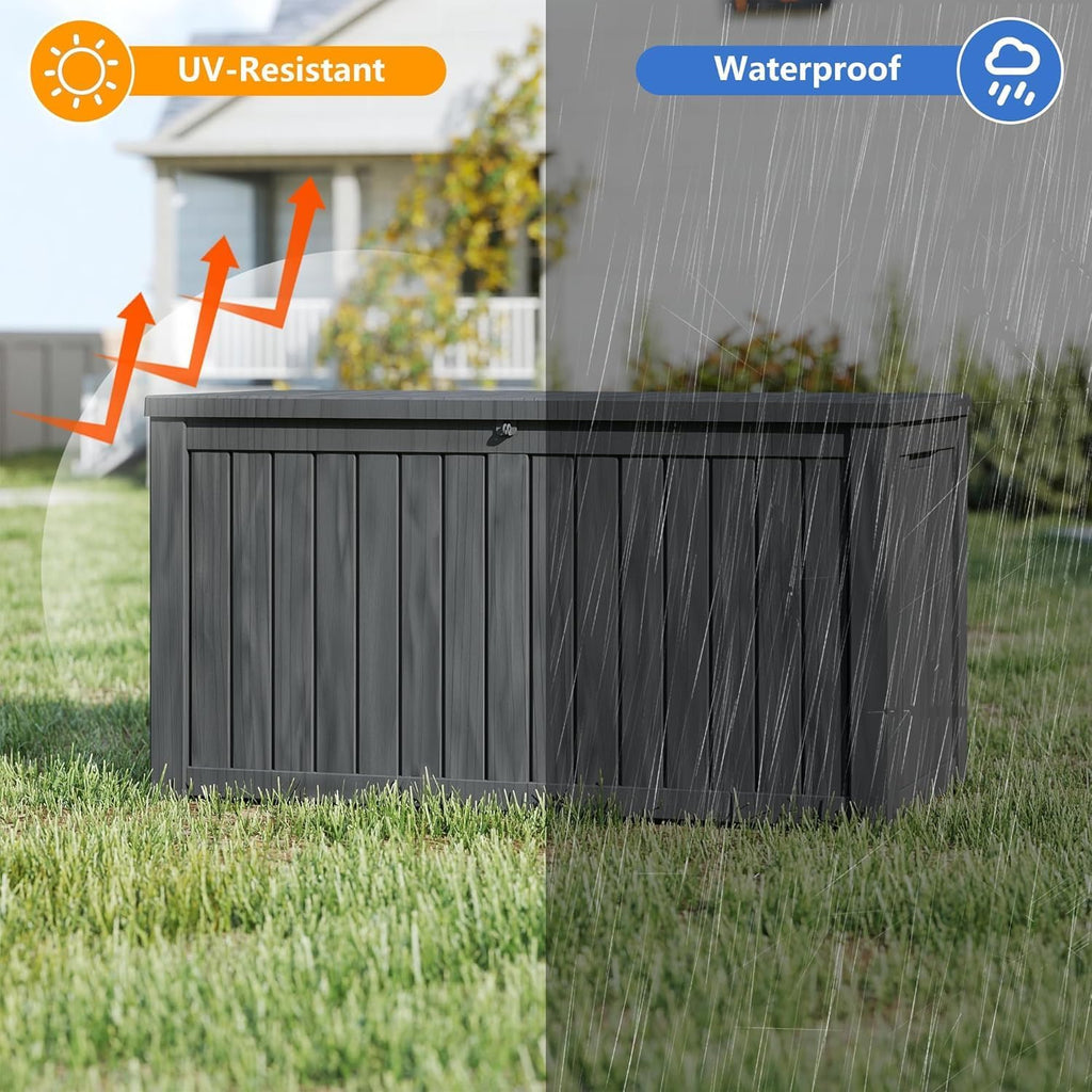 270 Gallon Black Outdoor Storage Box