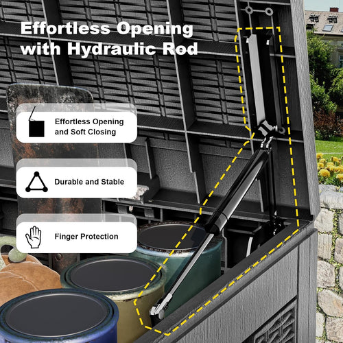 150 Gal Black Outdoor Storage Box