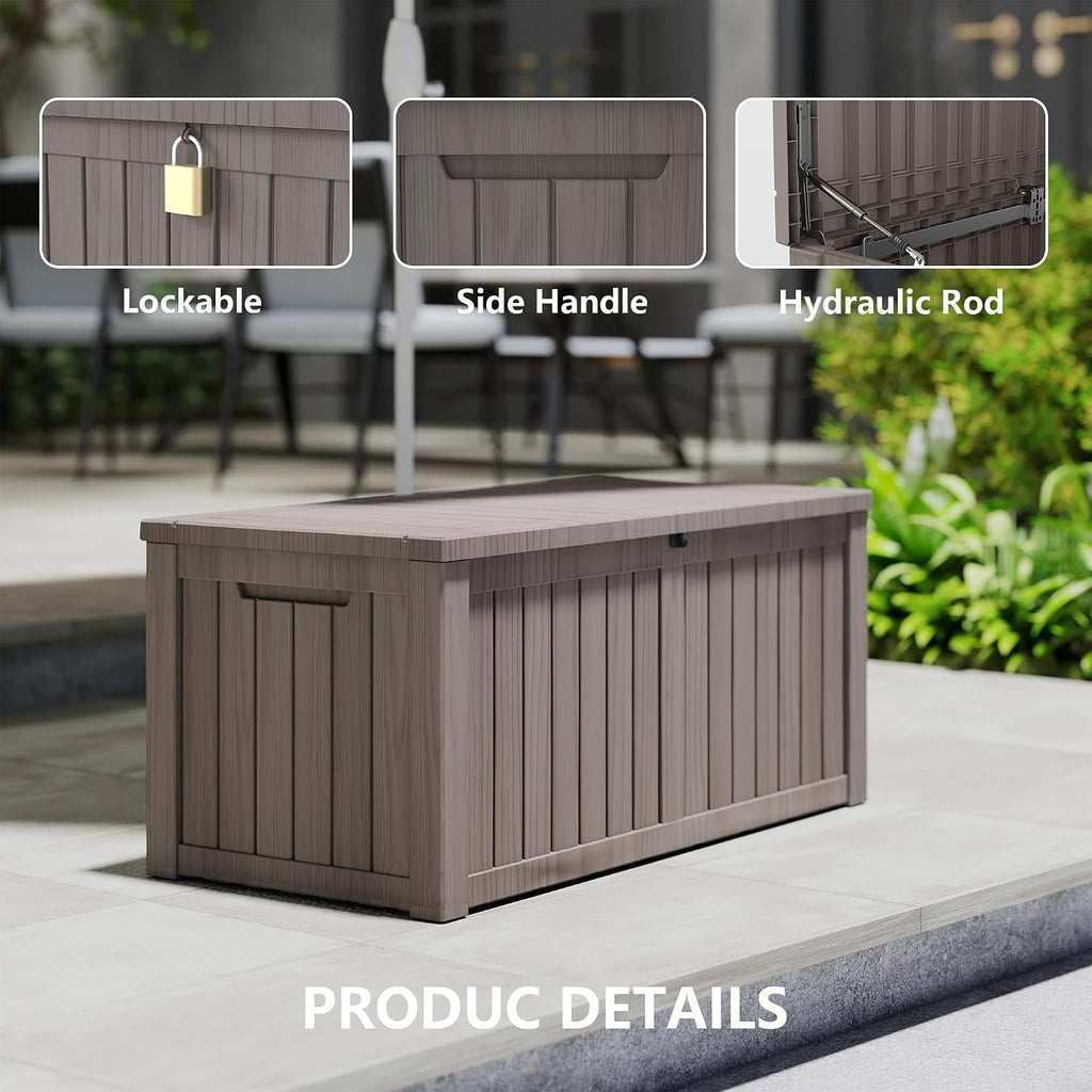 230 Gallon Grey Outdoor Storage Box