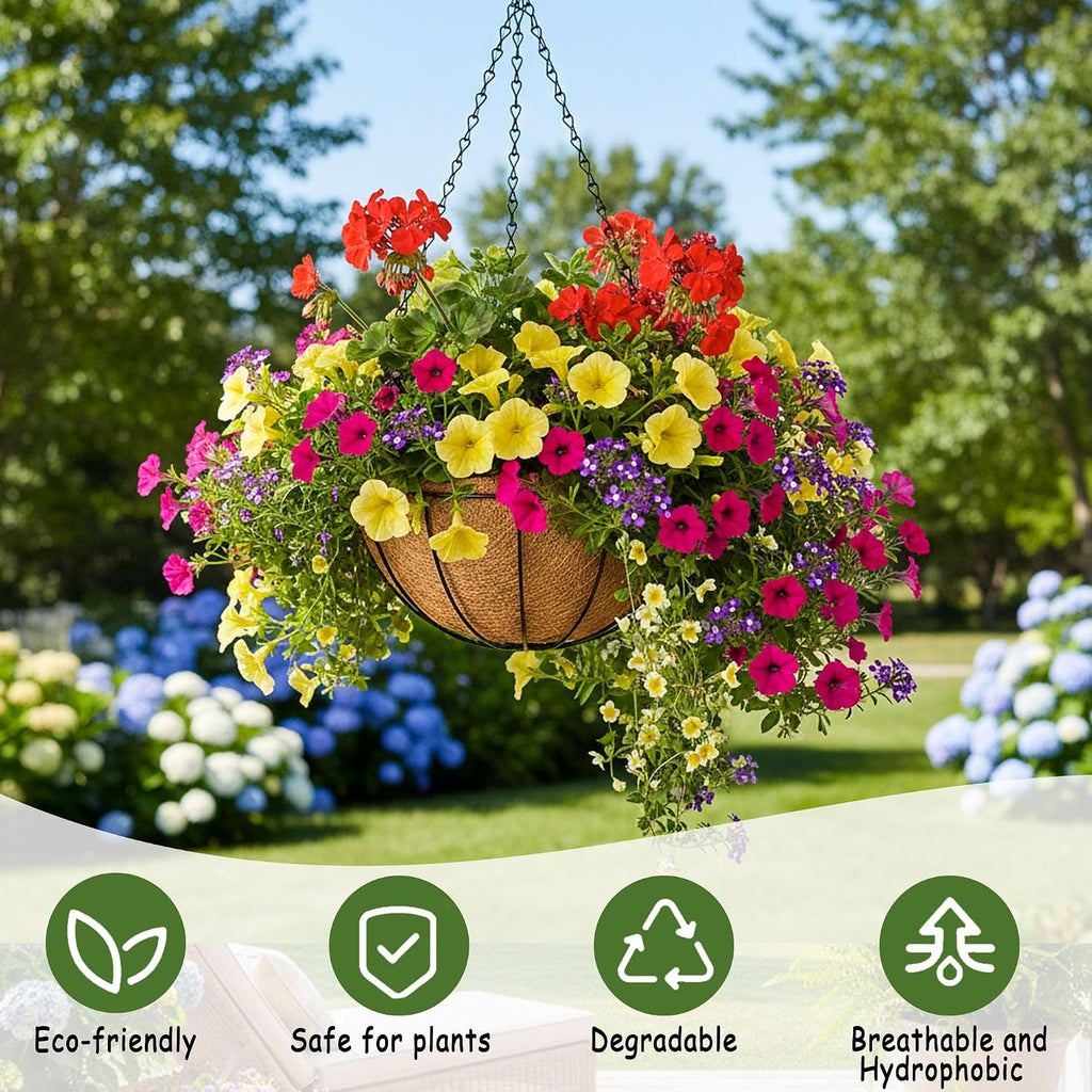 14 Inch Metal Hanging Baskets 4pcs
