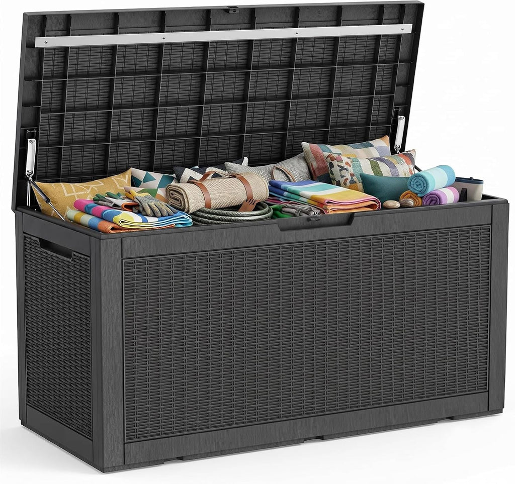 150 Gal Black Outdoor Storage Box