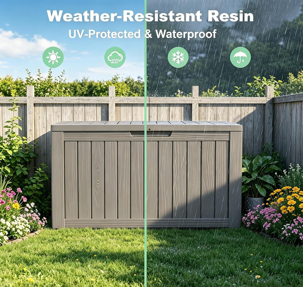 230 Gallon Grey Outdoor Storage Box
