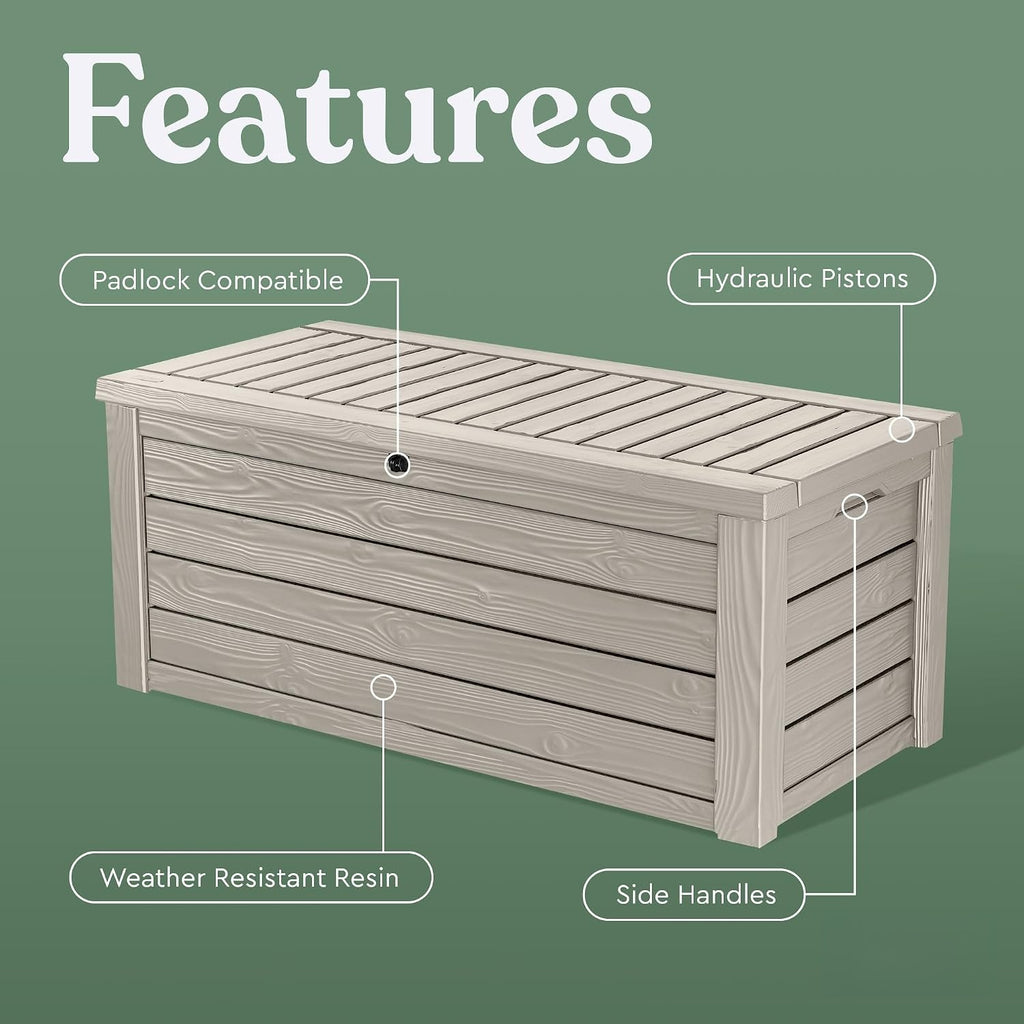150 Gal Beige Outdoor Storage Box